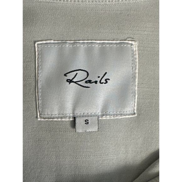 Rails Kennedy Button Down Long Sleeve Romper in Mint Size S - Picture 7 of 15